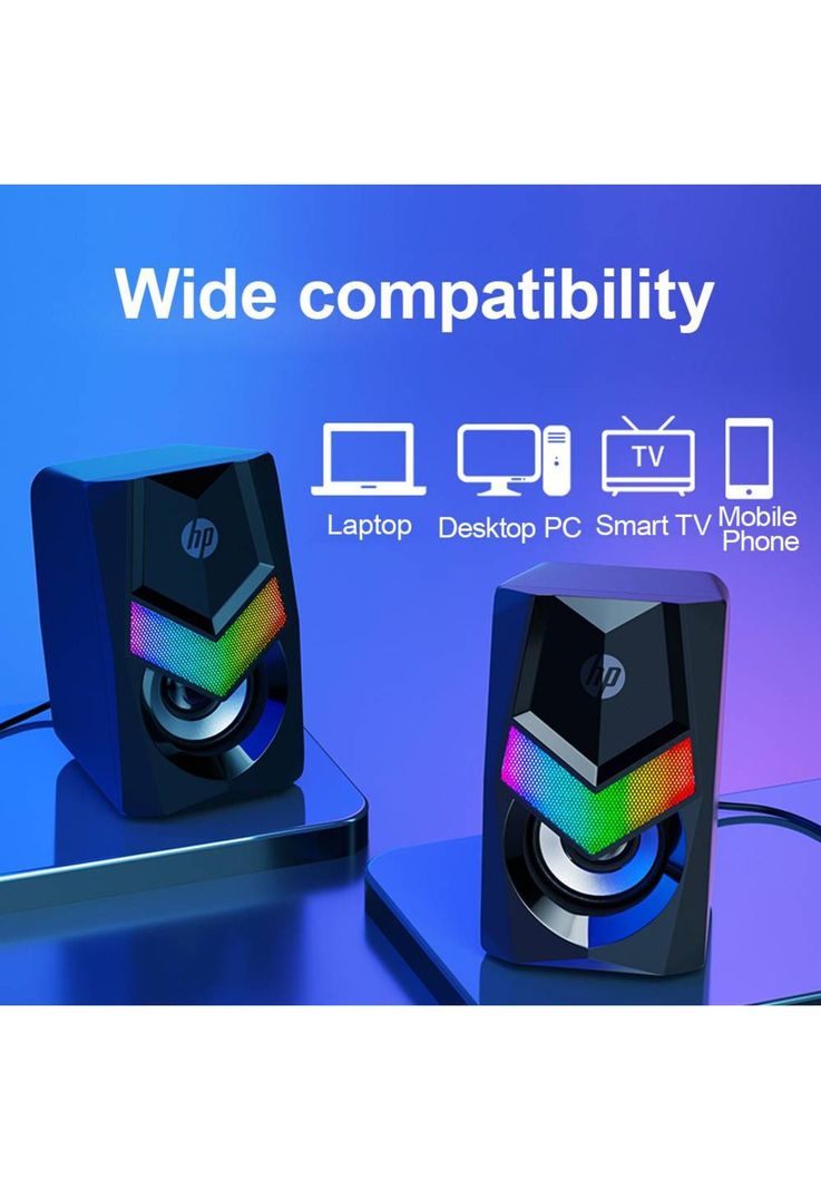 Parlante USB HP Multimedia con Iluminación RGB DHE-6000-8