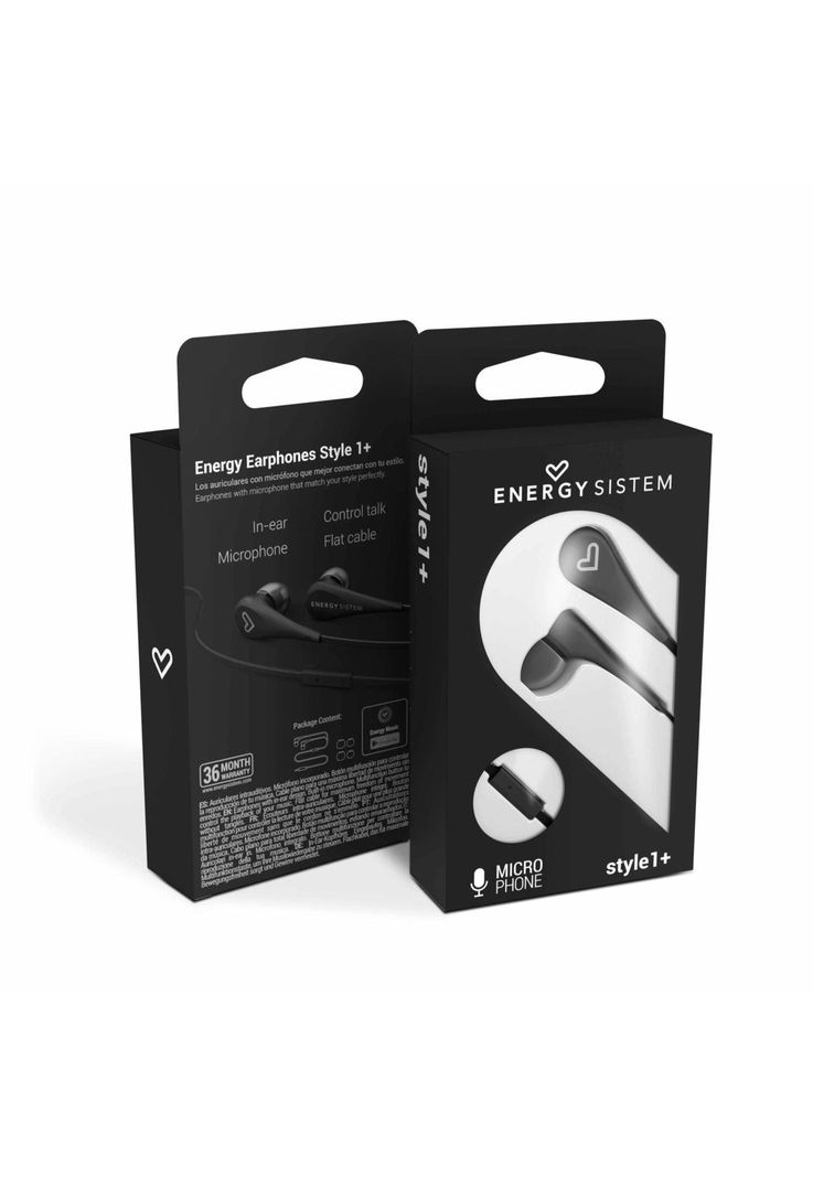 Audifonos Energy Sistem Earphones Style 1+ Black con Mic-5