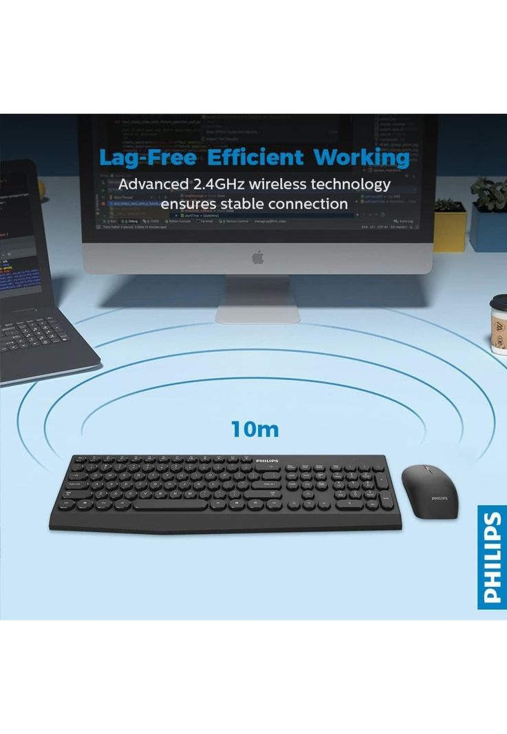 Kit Mouse y Teclado Inalámbrico Philips SPT6323 Wireless 2G-1