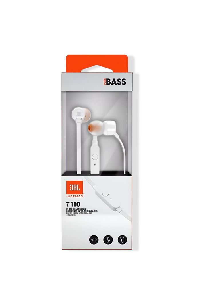 Audífonos JBL T110 Blanco con Manos Libre Tecnología Hi Bass-6