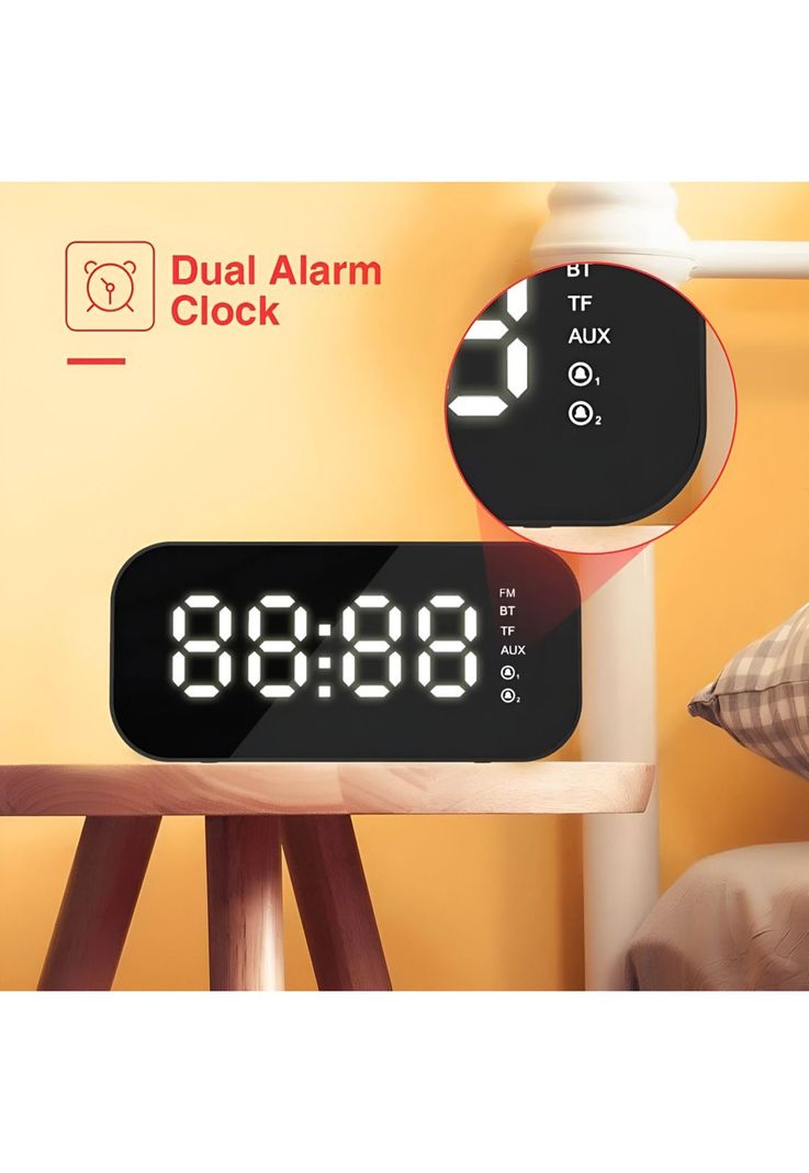 Parlante Bluetooth Havit con Despertador/ Termometro/ Radio-7