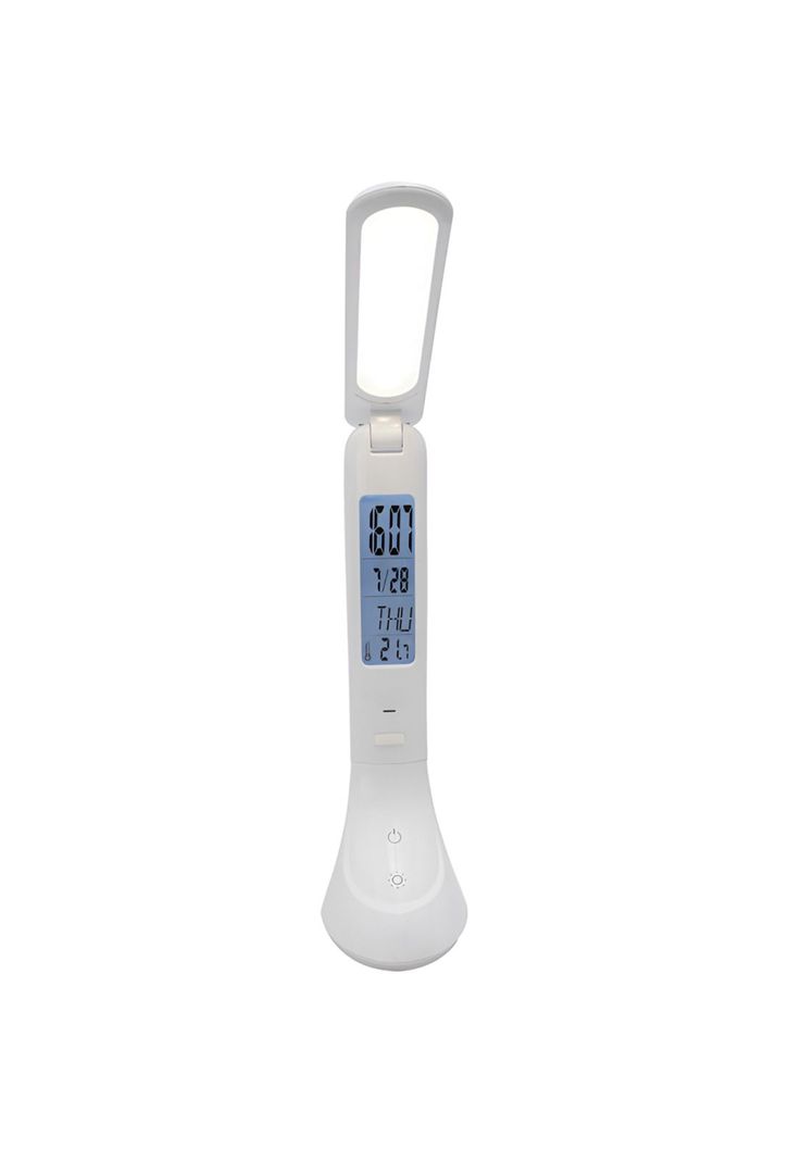 Lampara de Escritorio LED Recargable Touch con Reloj DL368-3