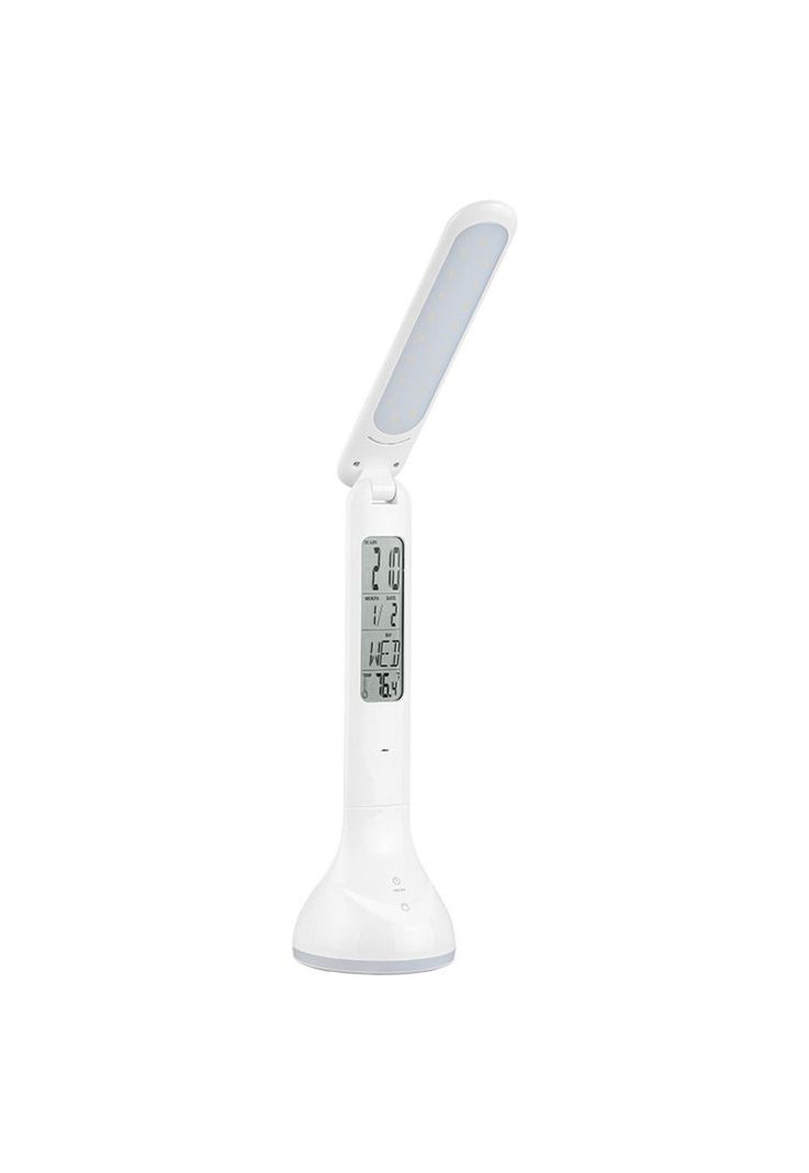 Lampara de Escritorio LED Recargable Touch con Reloj DL368-6