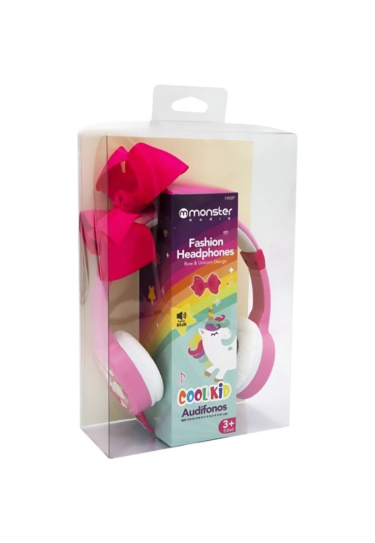 Audífonos de Unicornio para Niña Rosados Monster Ck02P-3