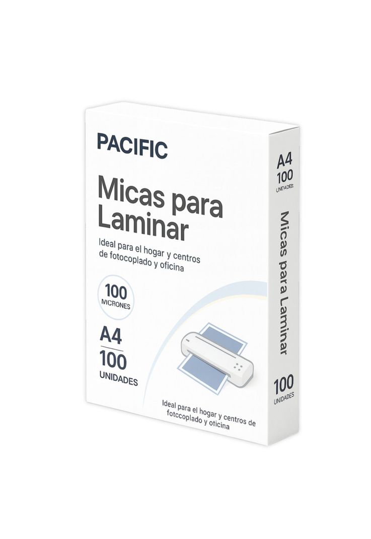 Pack De Micas Para Termolaminar 100 Unidades De 100 Micras Blanco