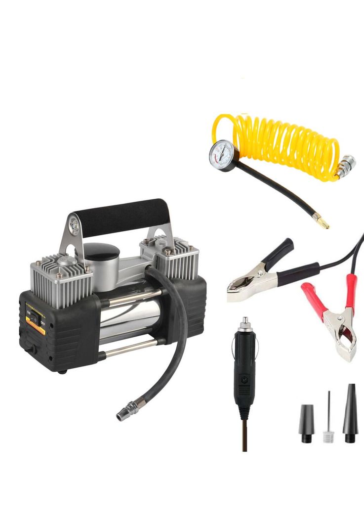 Compresor de Aire para Autos 12V Doble Cilindro 150 PSI Max-1