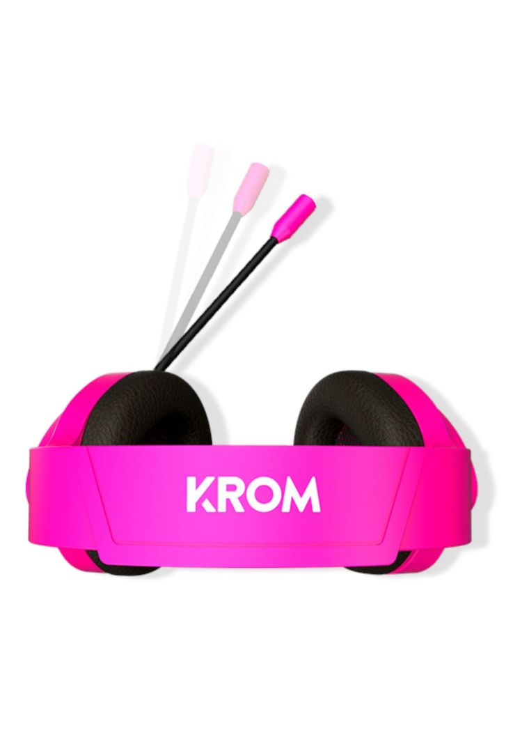 Audífonos Gamer de Barbie Rosados KROM KHALI Multiplataforma-1
