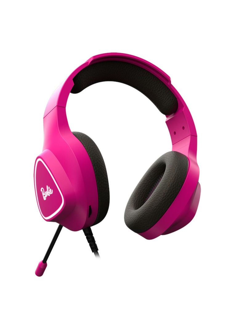 Audífonos Gamer de Barbie Rosados KROM KHALI Multiplataforma-2