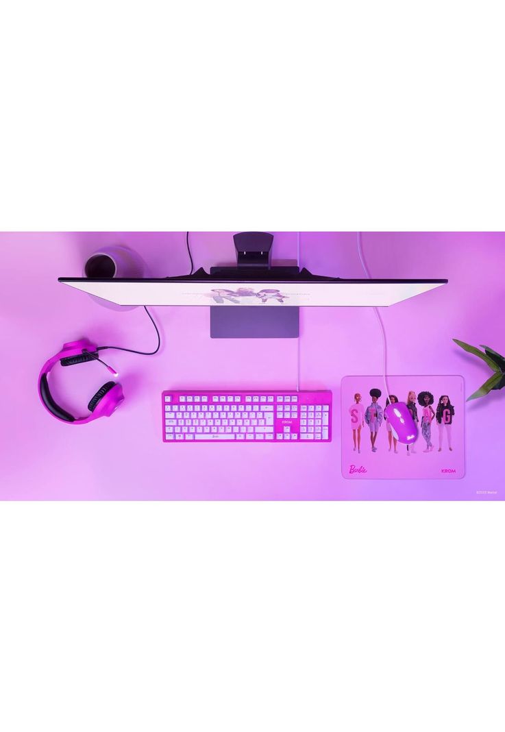Audífonos Gamer de Barbie Rosados KROM KHALI Multiplataforma-7