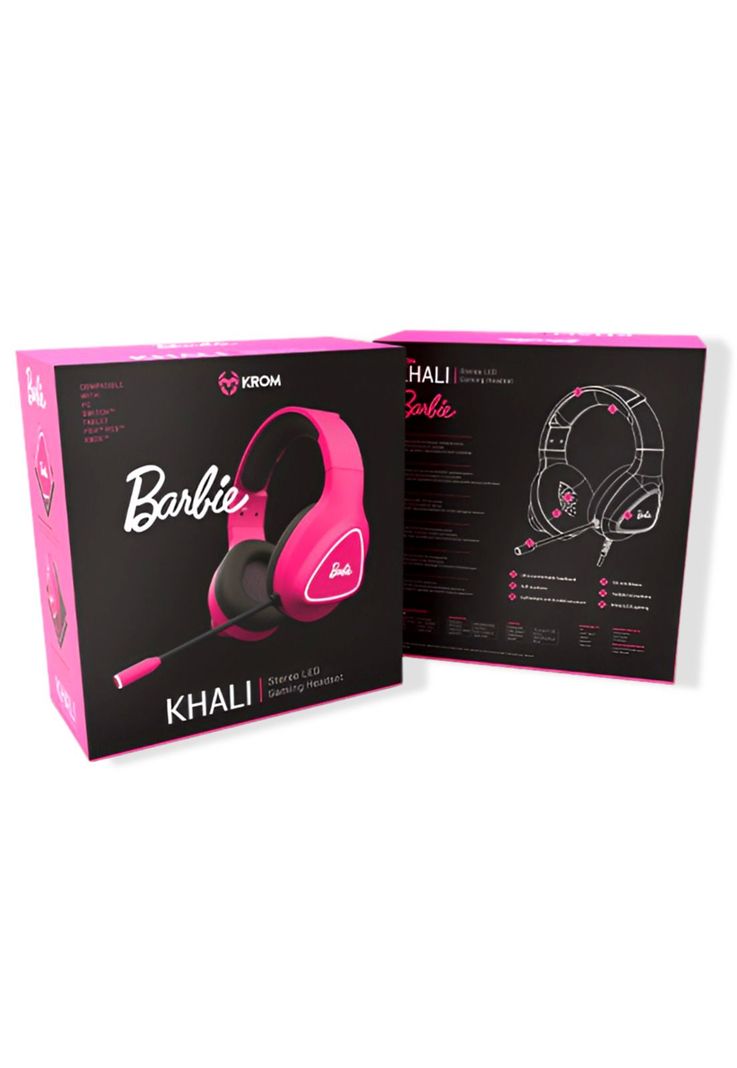Audífonos Gamer de Barbie Rosados KROM KHALI Multiplataforma-8