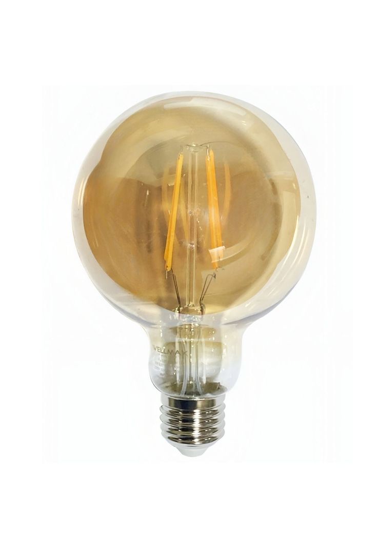 Ampolleta LED Filament Deco Globo Wellmax E27 Calida 8W G95-1