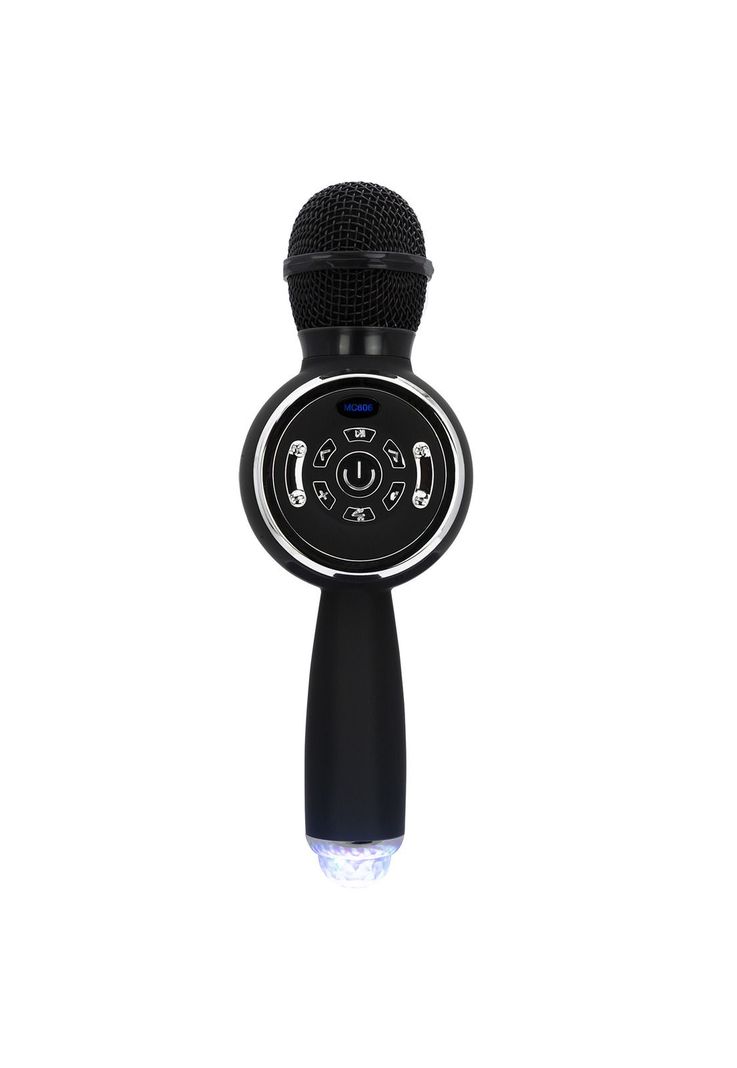 Micrófono Parlante Karaoke BT TWS con Luces Recargable Black-0