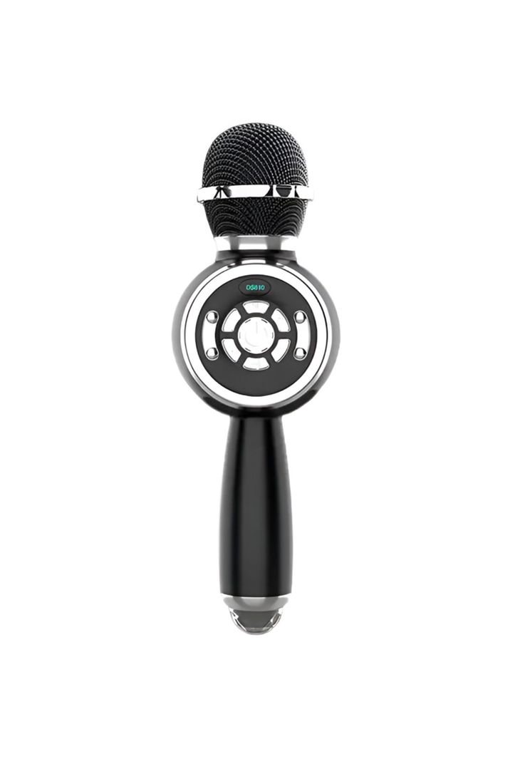 Micrófono Parlante Karaoke BT TWS con Luces Recargable Black-2