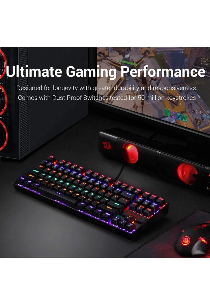Teclado Mecánico Redragon Kumara RGB Black Gamer Edition-7