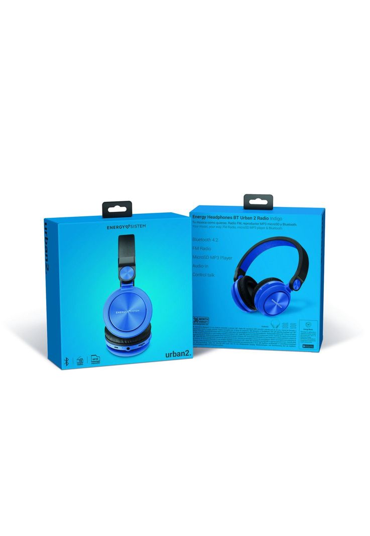 Audifono Energy Sistem Urban 2 Indigo BT FM SD con Asistente-5