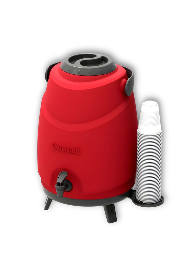 Maxi Termo 12 Litros Soprano Rojo para Agua Fria y Caliente-0