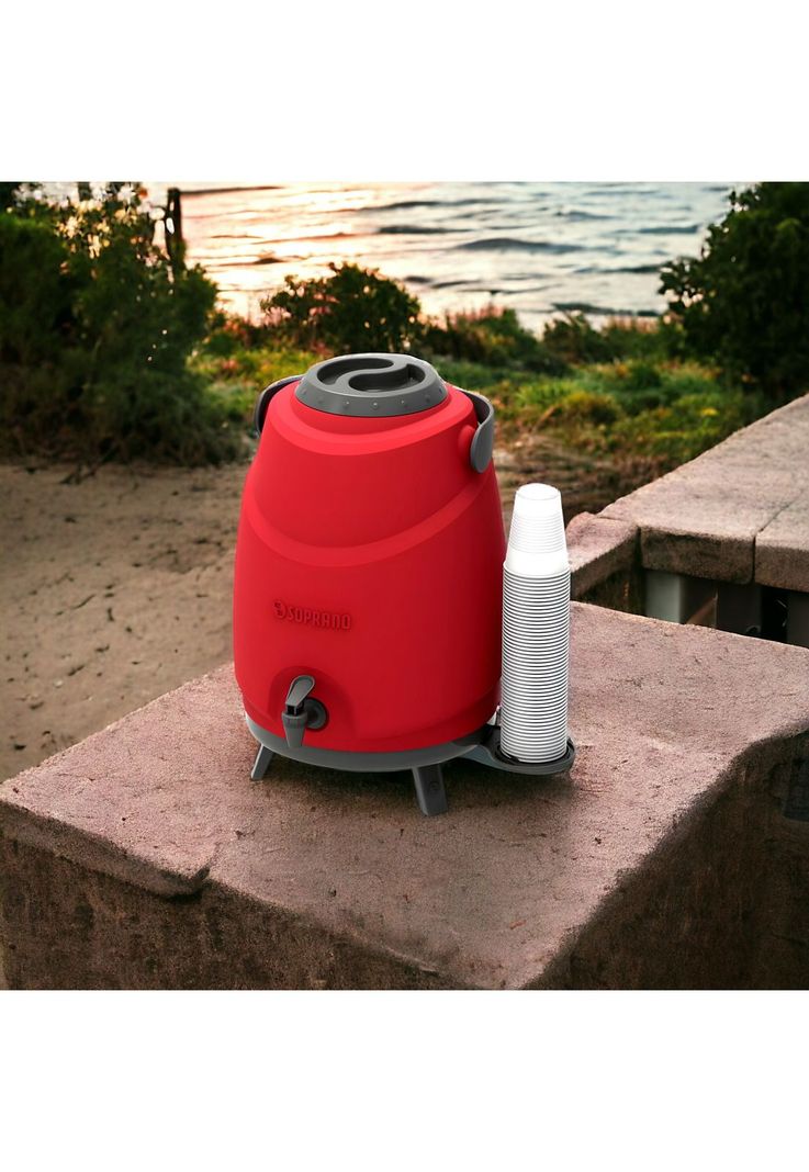 Maxi Termo 12 Litros Soprano Rojo para Agua Fria y Caliente-1