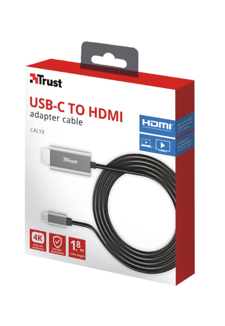 Cable HDMI a USB C Trust Calyx 4K Profesional 1.8m Hz-0
