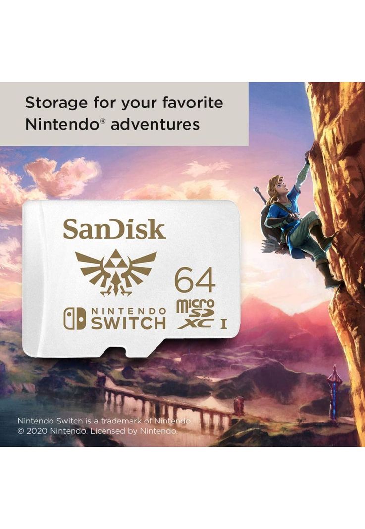Memoria Sandisk Nintendo Switch 64 GB Micro SD Official Pack-4
