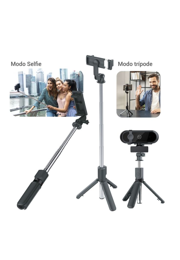Soporte Kit Selfie Tripode Bluetooth (4en1) Multipropósito-3