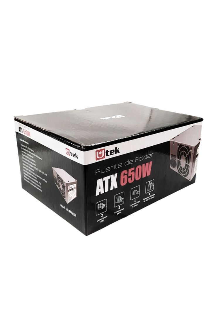 Fuente de Poder ATX 650W Ultra Silenciosa UTEK UT-ATX650-2