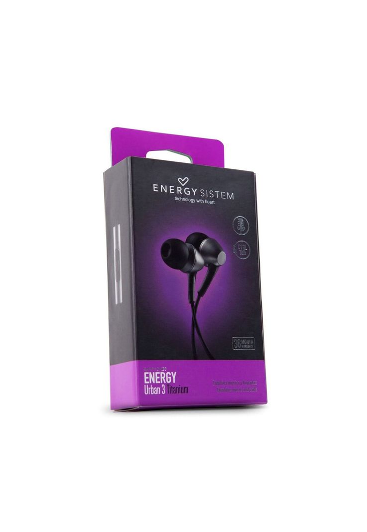 Audifono Energy Sistem Urban 3 Titanium Black con Microfono-4
