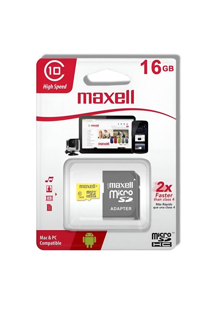 Memoria Maxell Micro SD 16 GB Clase 10 FHD MCSD-16GB-0
