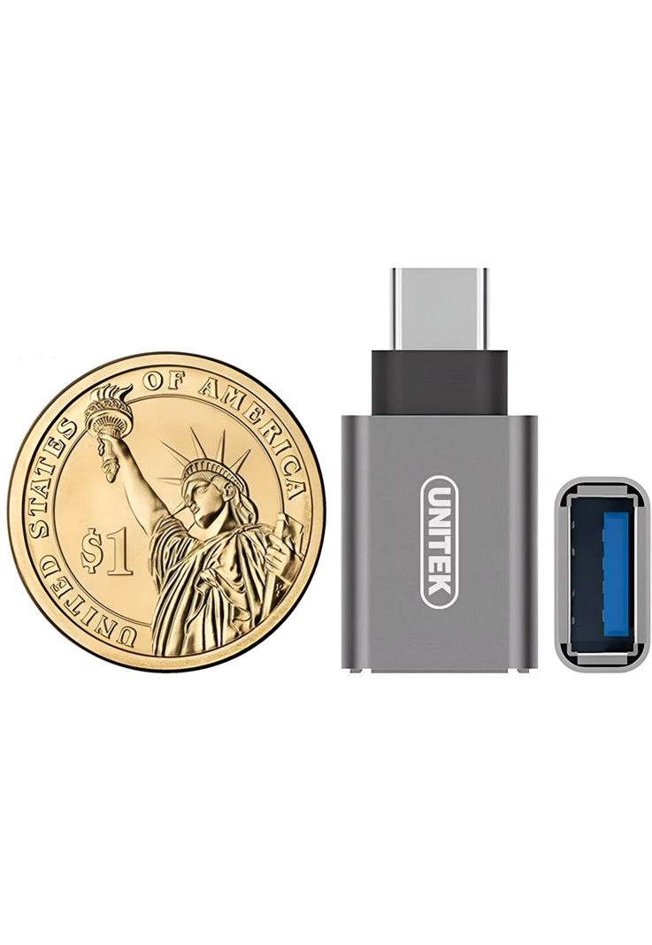 Adaptador OTG USB-C A USB 3.0 High Speed Unitek Y-A025CGY-1