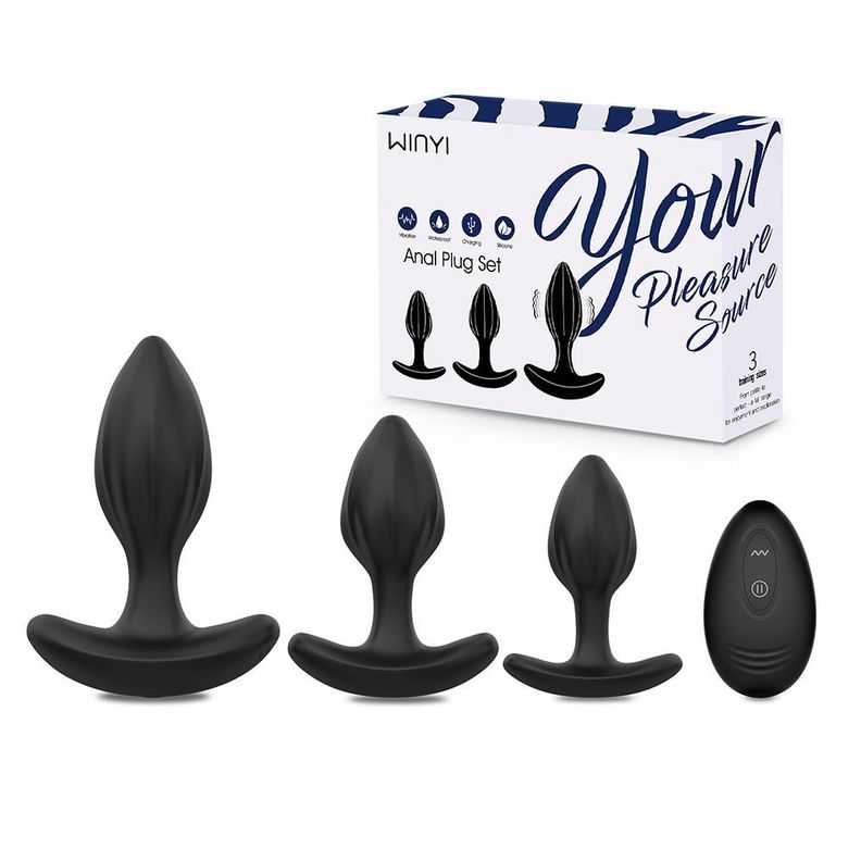 Set De Plugs Anal Con Vibración-0