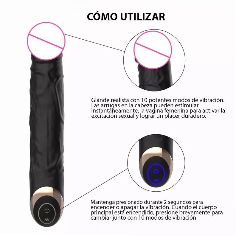 Vibrador Dildo Para Punto G + Vibrador Dual Vaginal Con Control Remoto-3