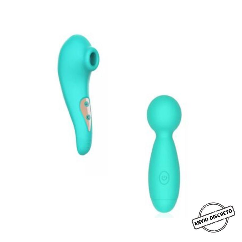 Mini Vibrador Estimulador Silencioso + Vibrador Succionador De Clítoris -1