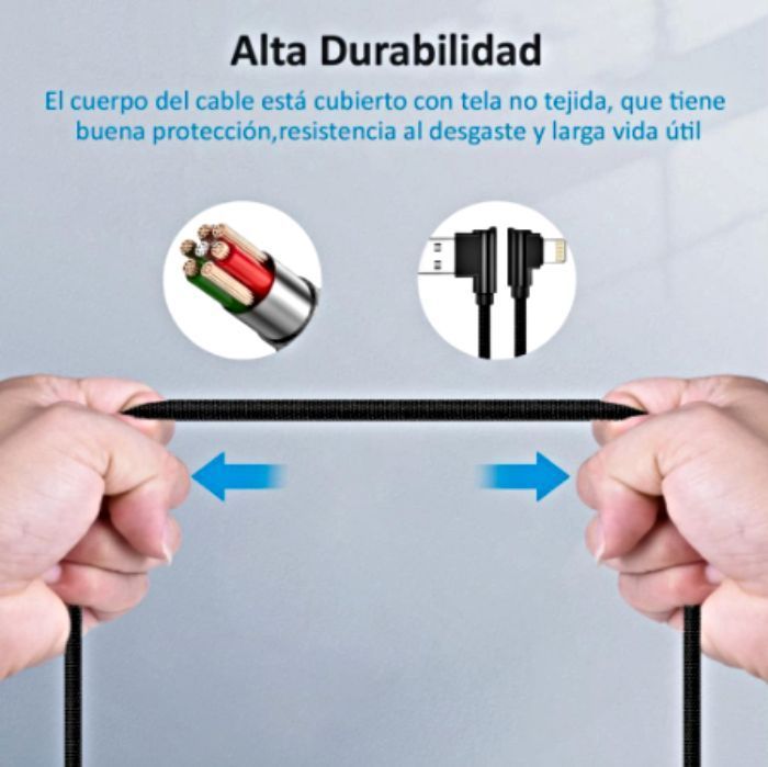 Cable USB a Lightning 1.2 Mt Carga Rápida Para iPhone-2