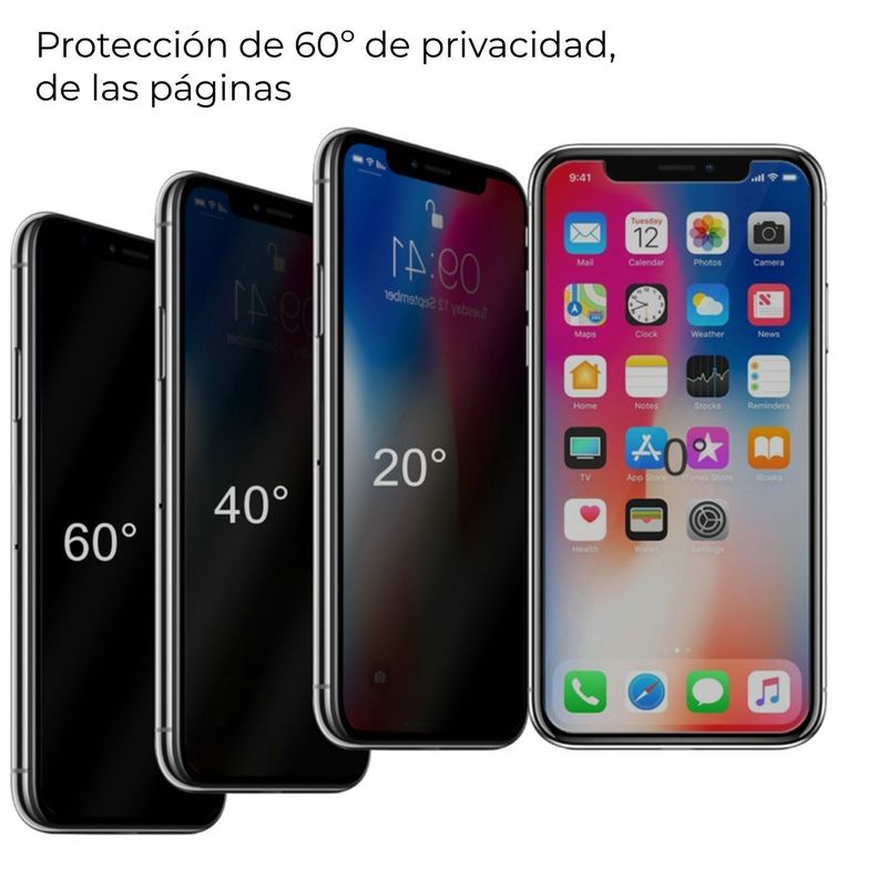 Vidrio templado de privacidad  2.5d iphone 12 pro max-2