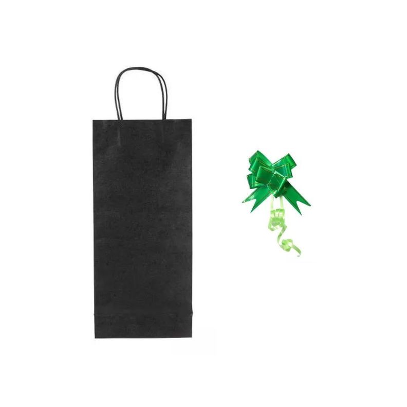 Cinta de Regalo Verde + Bolsas Para Vino 12 Uni-0