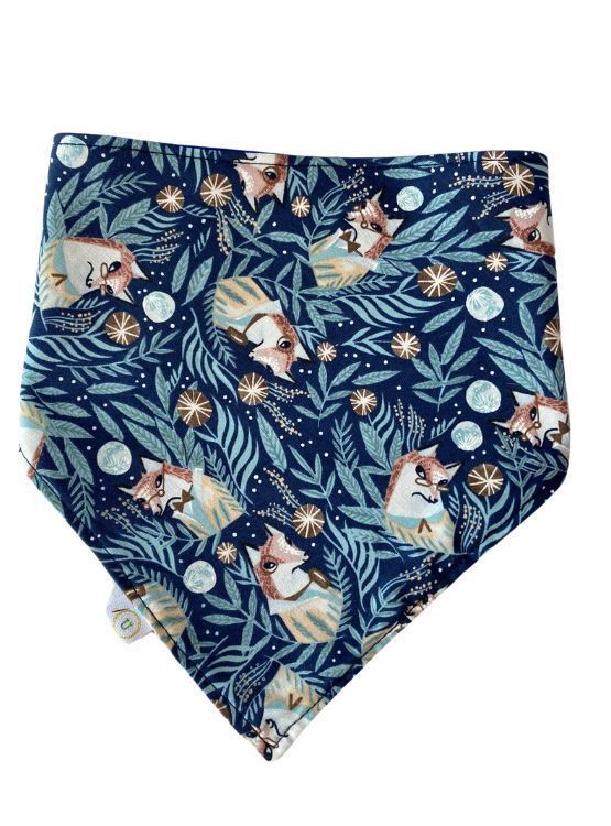 BABERO CARU ZORRO, BANDANA, REVERSIBLE, 100% ALGODÓN DE ALTA CALIDAD Y EXCELENTE CONFECCIÓN-1