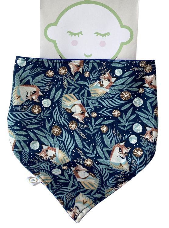 BABERO CARU ZORRO, BANDANA, REVERSIBLE, 100% ALGODÓN DE ALTA CALIDAD Y EXCELENTE CONFECCIÓN-2