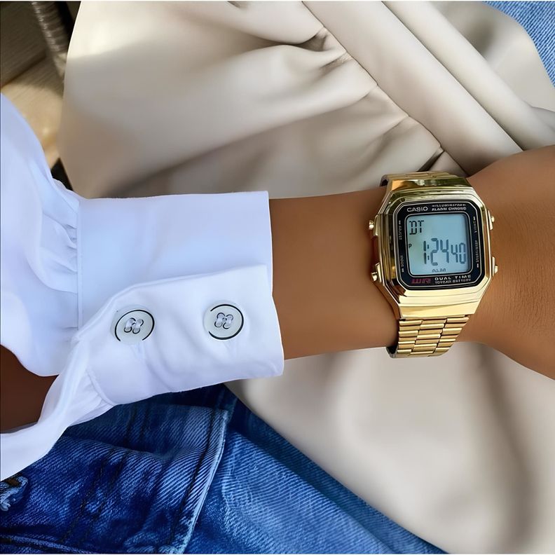 Reloj A-178wga-1 Hombre Digital Metal CASIO-2