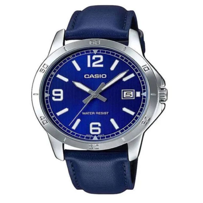 Reloj Mtp-V004l-2b Hombre Analogo Cuero CASIO-0