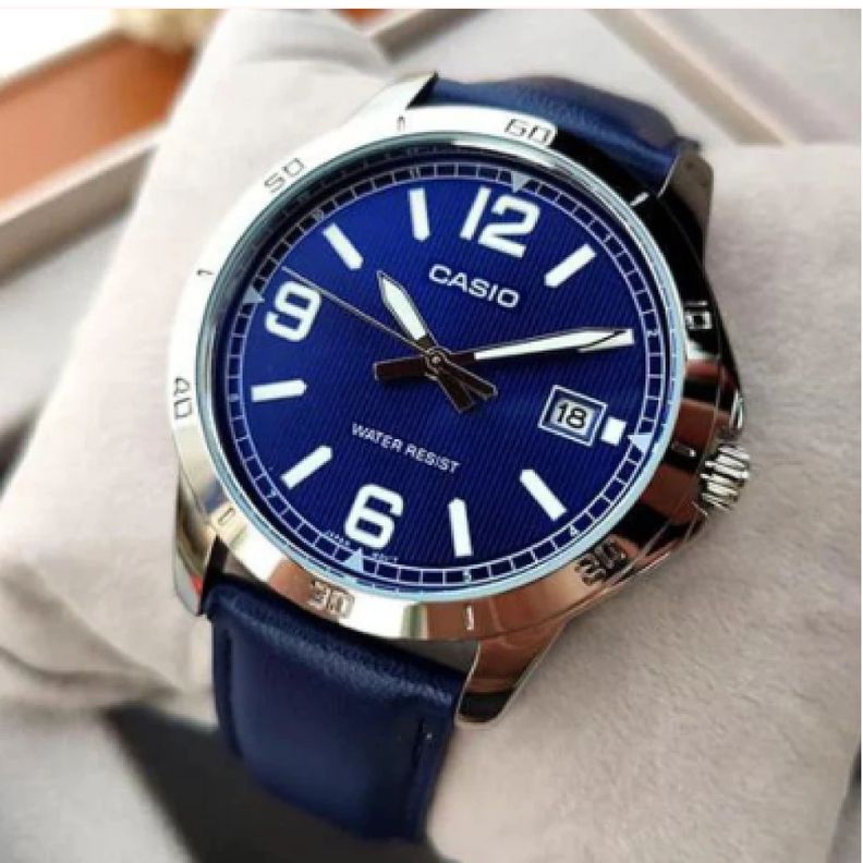 Reloj Mtp-V004l-2b Hombre Analogo Cuero CASIO-1