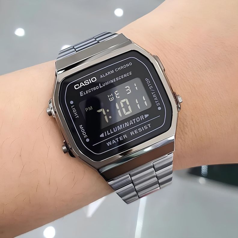 Reloj A-168wgg-1b Vintage Digital Metal CASIO-2