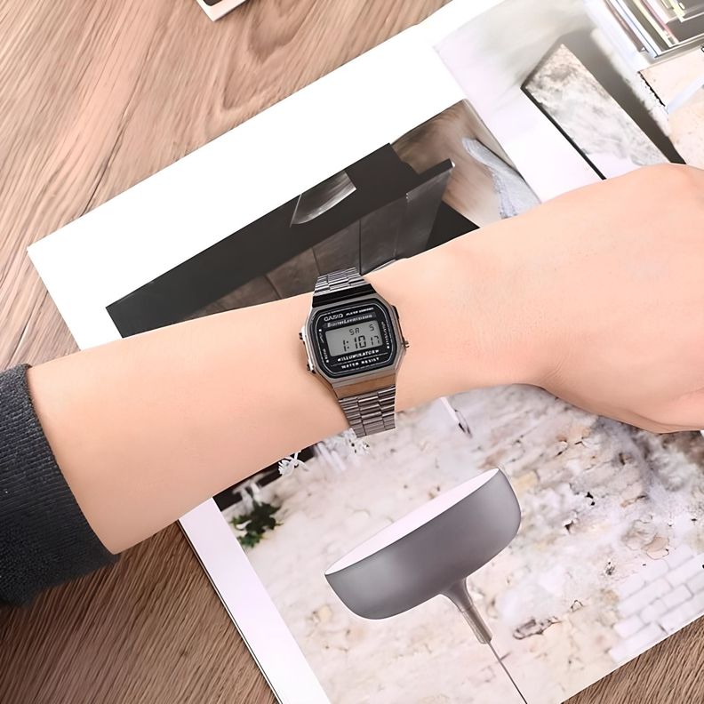 Reloj A-168wgg-1b Vintage Digital Metal CASIO-3