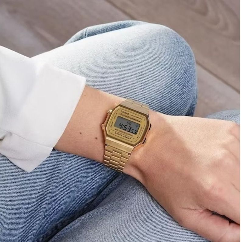 Reloj A-168wg-9 Vintage Digital Metal CASIO-7