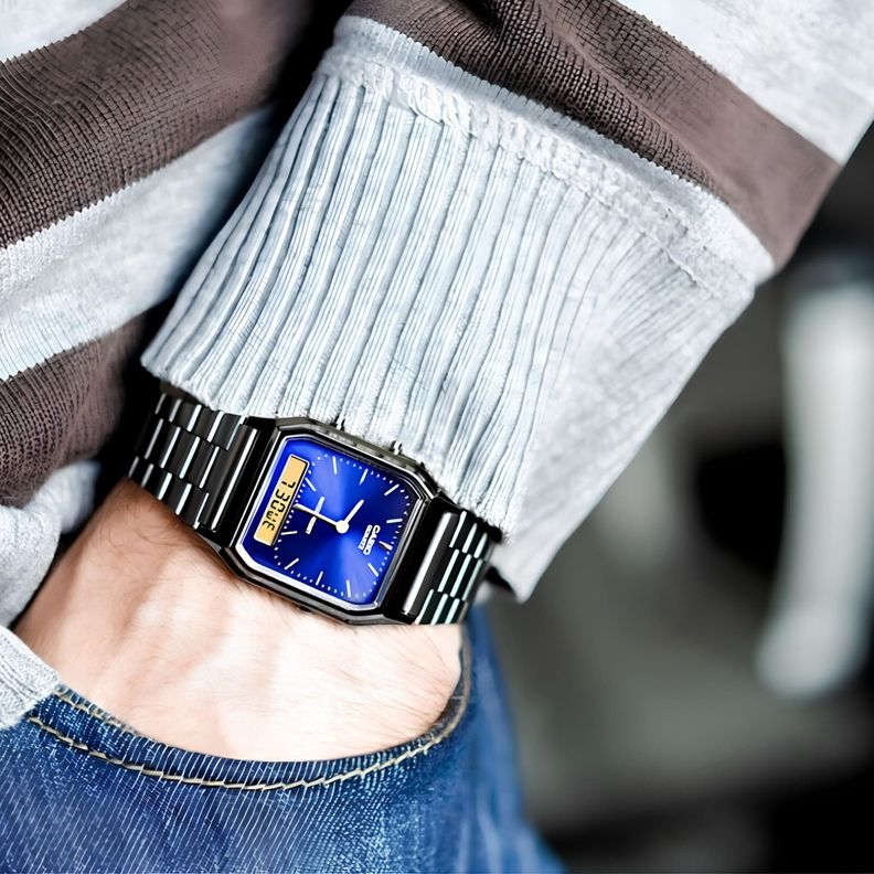 Reloj Aq-230gg-2a Hombre Analogo Digital Metal CASIO-2