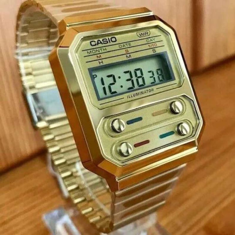 Reloj A-100weg-9a Vintage Digital Metal CASIO-4