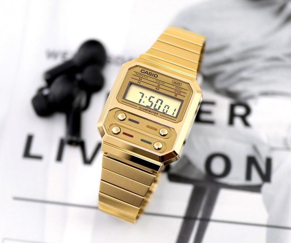 Reloj A-100weg-9a Vintage Digital Metal CASIO-6