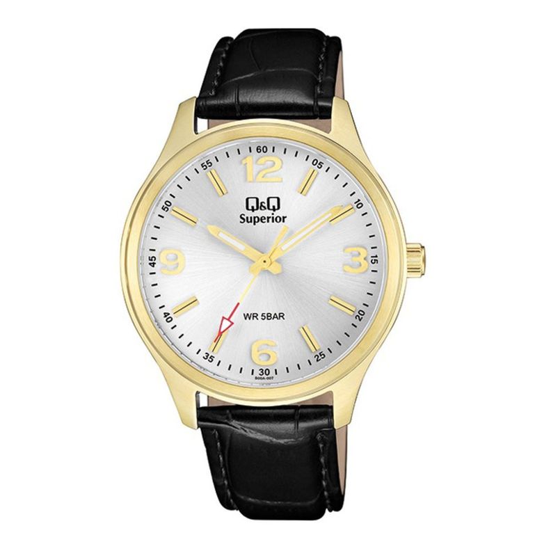 Reloj Qb73j101y Mujer Analogo Cuero Q&Q-0