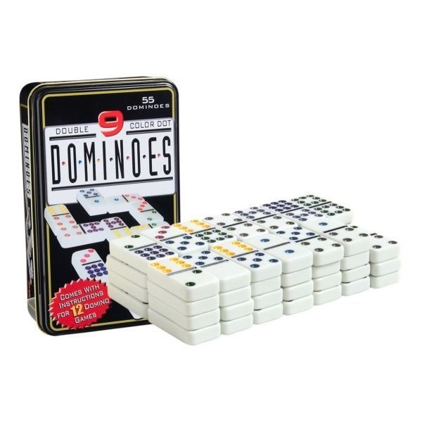 Juego Dominó 55 Piezas Caja Metálica-0