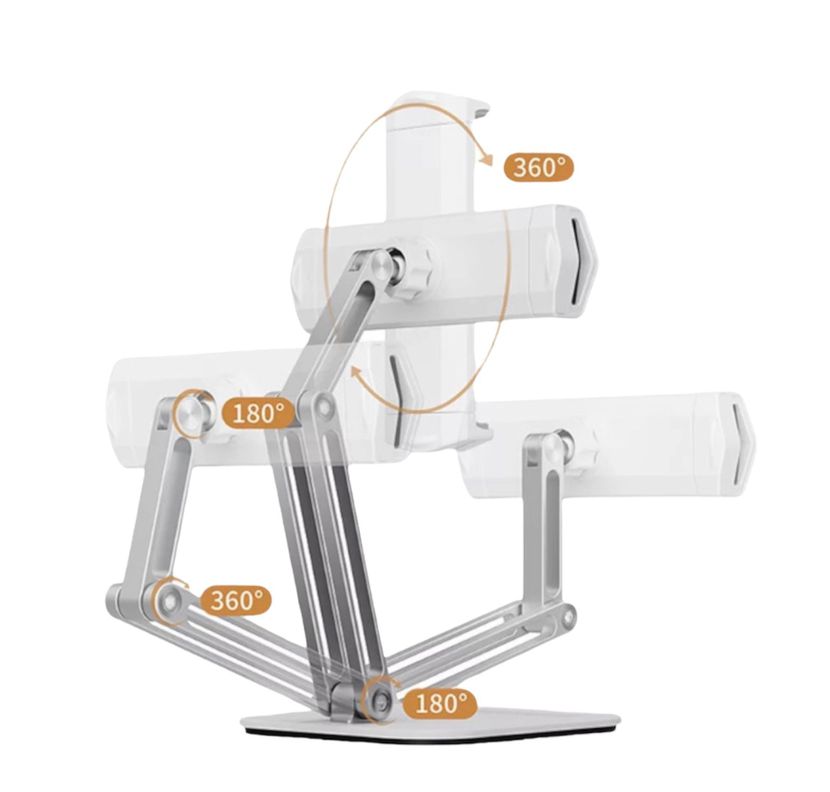 Soporte Para Tablet De Metal Modelo 3 Ejes Ergonómico-2