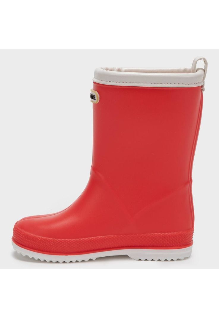 Bota de agua roja ribete blanco-2