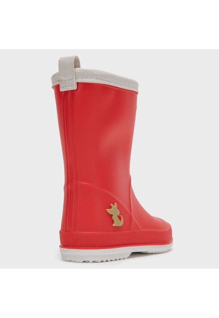 Bota de agua roja ribete blanco-7